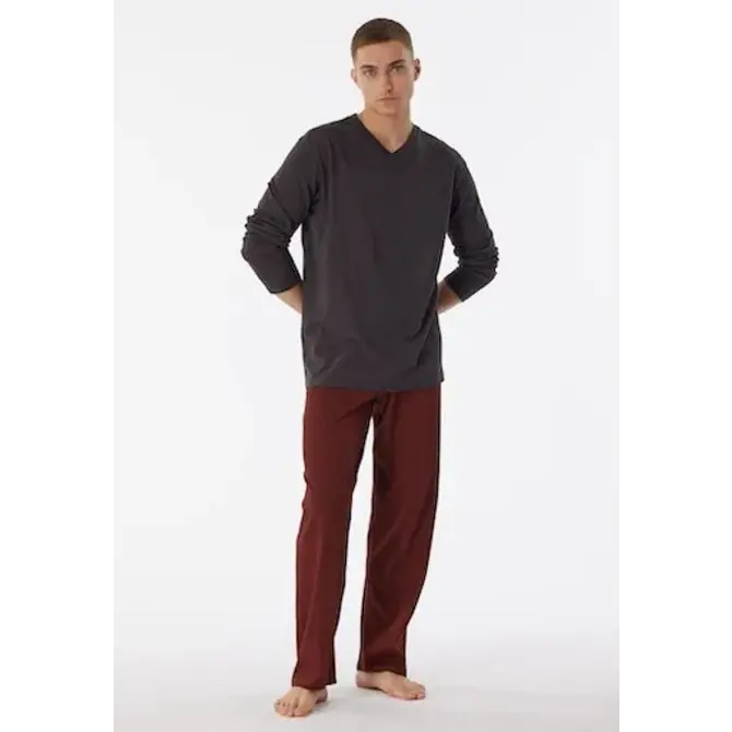Schiesser Pyjama long anthracite 180251 50/M