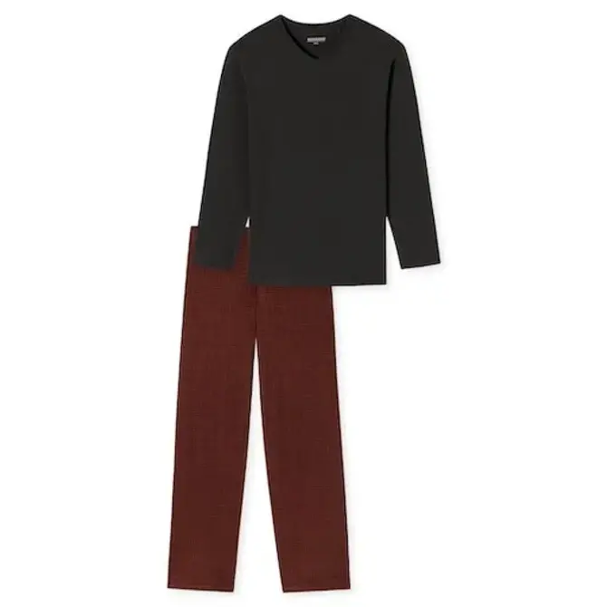 Schiesser Pyjama long anthracite 180251 50/M