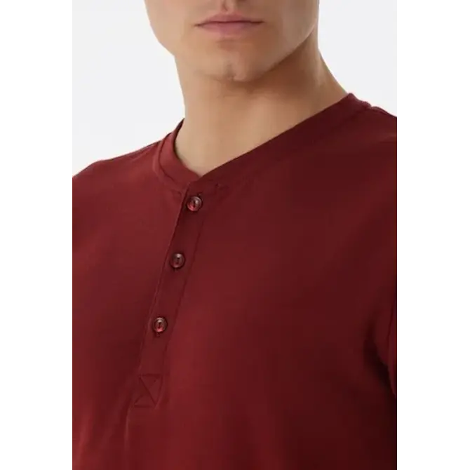 Schiesser Pyjama long terre cuite marron 180269 48/S