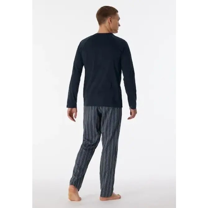 Schiesser Pyjama long bleu nuit 180274 48/S