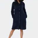 Schiesser Schiesser Ladies Bathrobe 178417 bleu foncé XL 48/50