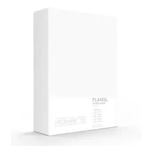 Drap-housse en flanelle Romanette Blanc 90x200