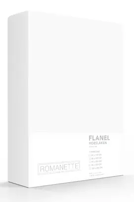 Drap-housse en flanelle Romanette Blanc 90x200
