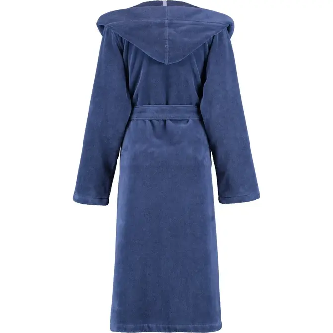 Cawö Dames Badjas met Capuchon 825 Blau  36/38 Cawö Dames Badjas met Capuchon 825 Blau  36/38