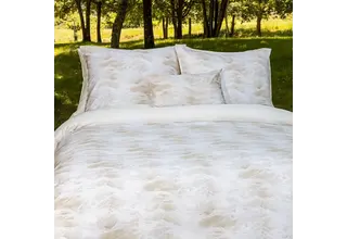 Housse de couette Dommelin Marbre Satin 400TC Écru 140x200/220 cm