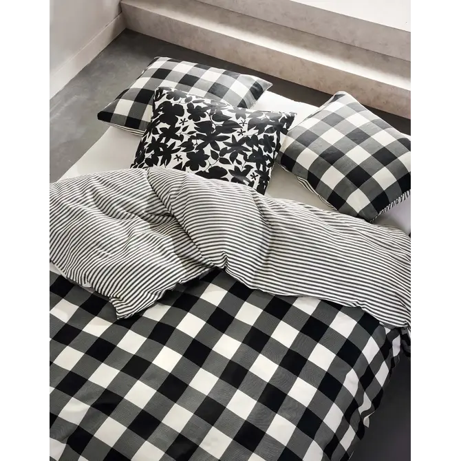 Essenza Chess Duvet Cover Anthracite 140x200/220