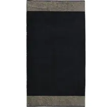 Cawö Serviette de douche bicolore schwarz 80/150