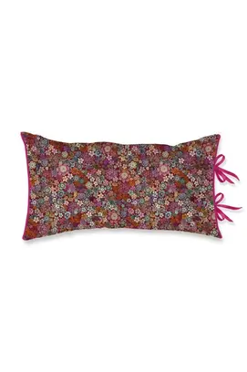 Pip Studio Tutti i Fiori Coussin décoratif Rouge foncé 35x60 cm