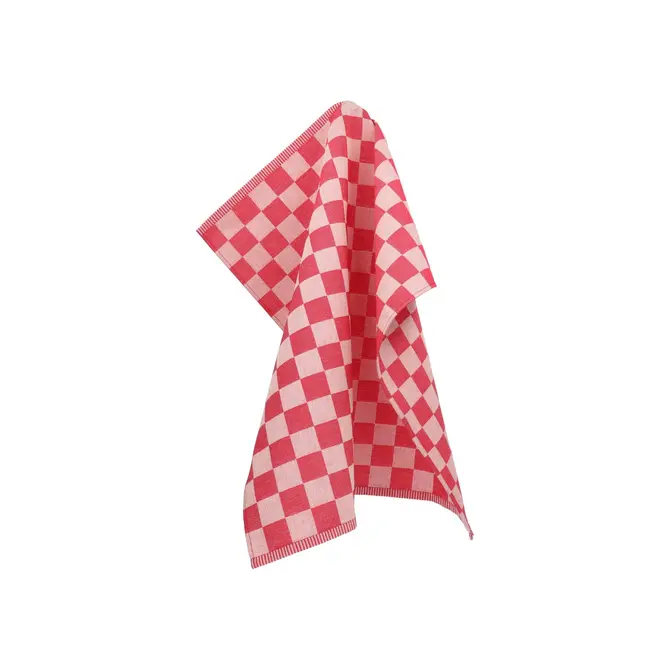 Bunzlau Castle Theedoek Block Red