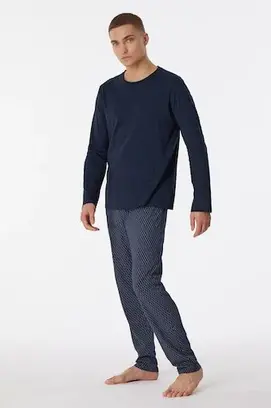 Schiesser Pyjama Long nightblue 180249 58/3XL