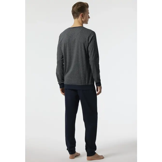 Schiesser Pyjama long bleu foncé 178108 54/XL