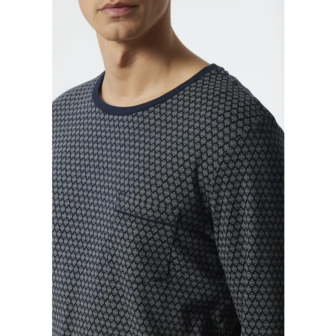 Schiesser Pyjama long bleu foncé 178108 54/XL