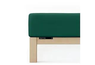 Schlafgut Drap-housse éponge L - 140x200 - 160x200 690 Green Deep