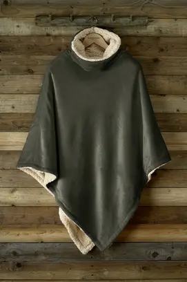 De Witte Lietaer Ganges Teddy Poncho khaki