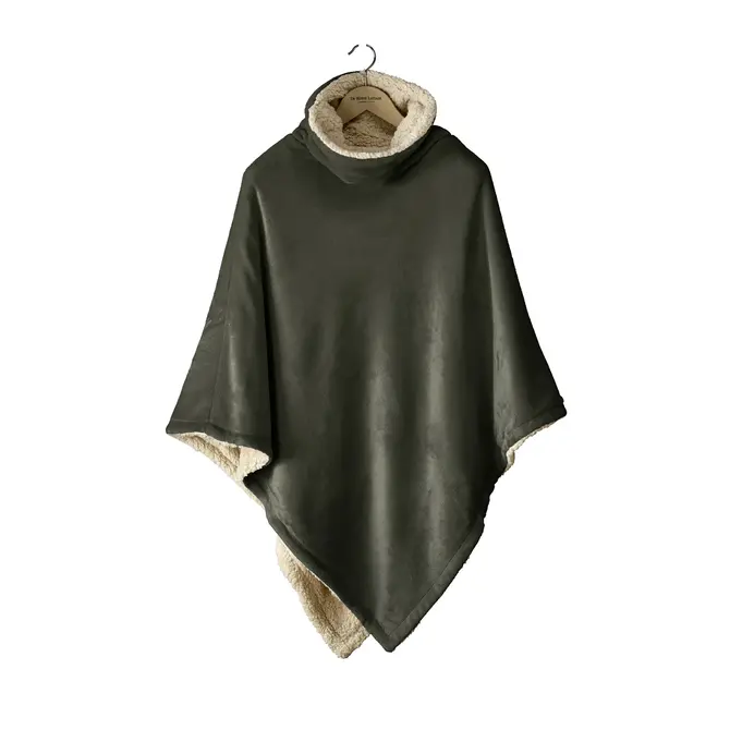 De Witte Lietaer Ganges Teddy Poncho kaki De Witte Lietaer Ganges Teddy Poncho kaki
