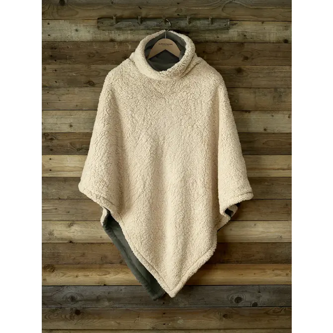 De Witte Lietaer Ganges Teddy Poncho kaki De Witte Lietaer Ganges Teddy Poncho kaki