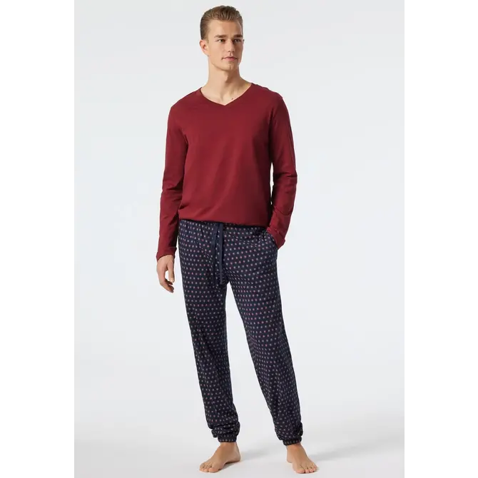 Pantalon long Schiesser bleu foncé 177979 48/S