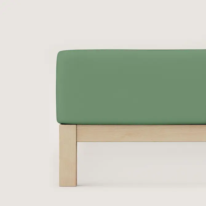 Schlafgut Pure Jersey Boxspring Hoeslaken M - 120x200 - 130x220 665 Green Mid