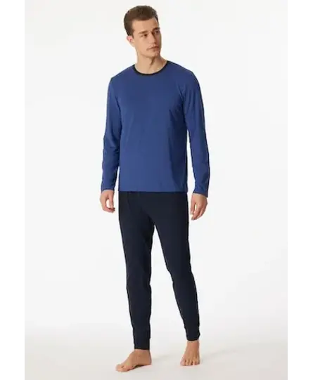 Schiesser Pyjama Long royal blue 180267 50/M