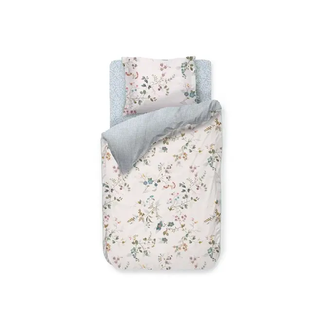 Pip Studio Kawai Flower - Housse de couette blanche 240x200/220 cm