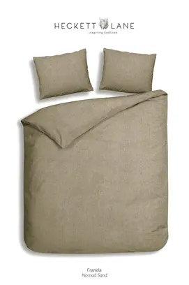 Heckett & Lane Franela Housse de couette 240x200/220 Nomad Sand