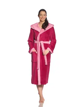 Vossen Badjas Poppy cranberry/light fuchsia  XL