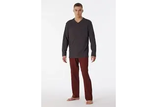 Schiesser Pyjama Long anthracite 180251 48/S