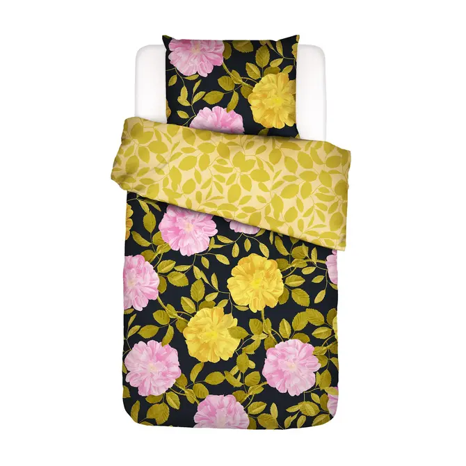 Covers & Co Bloom with a view Dekbedovertrek Black 140x200/220 Covers & Co Bloom with a view Dekbedovertrek Black 140x200/220