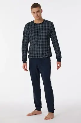 Schiesser Pyjama Long nightblue 180270 54/XL