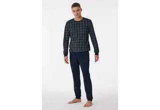Schiesser Pyjama Long nightblue 180270 54/XL