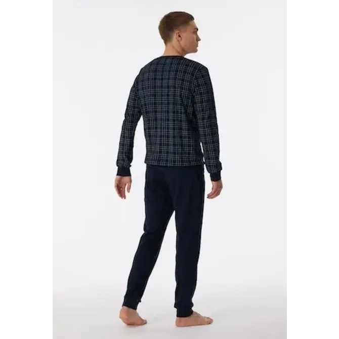 Schiesser Pyjama Long nightblue 180270 54/XL