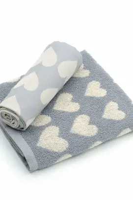 Bunzlau Castle Keukendoek Hearts Grey