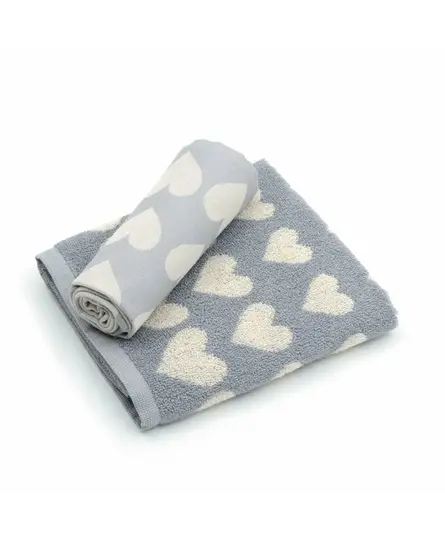 Bunzlau Castle Keukendoek Hearts Grey