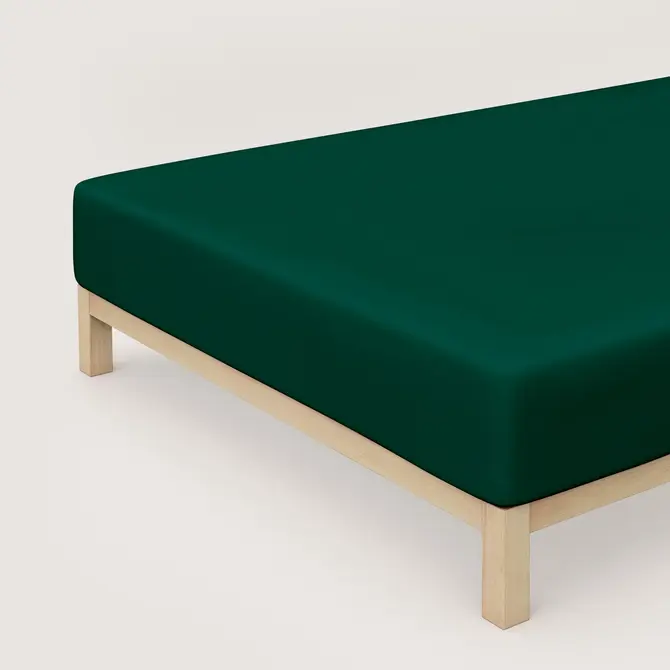 Schlafgut Pure Jersey Boxspring Drap-housse L - 140x200 - 160x220 690 Green Deep