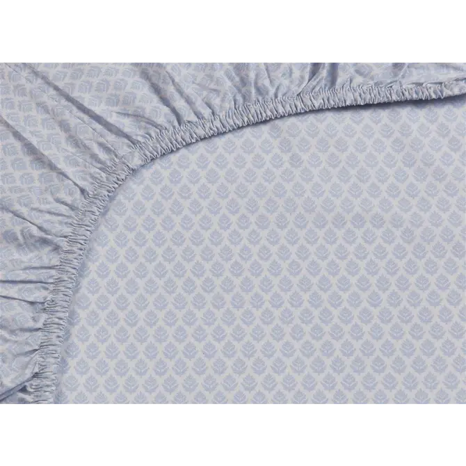 Pip Studio Drap-housse Thousand Leaves - Bleu 90x200 cm Hauteur des coins : 25 cm