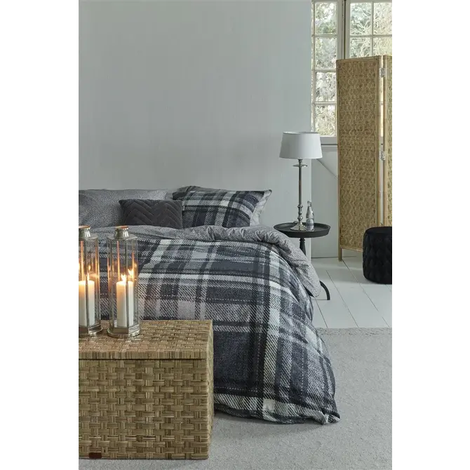 Rivièra Maison Cozy Check Dekbedovertrek 260x200/220 cm   Blue