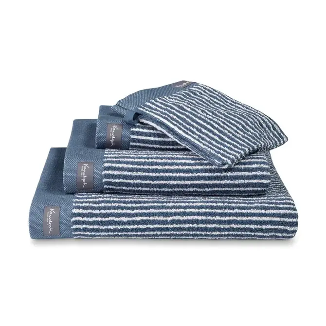 Vandyck Home Petit Ligne Vintage Blue Guest towel 30x50