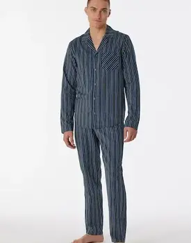 Schiesser Pyjama Long nightblue 180275 48/S