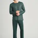 Schiesser Pyjama homme Schiesser long 175586 vert foncé