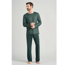 Schiesser heren pyjama lang 175586 dark green