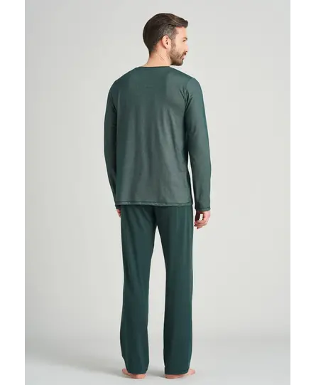 Schiesser heren pyjama lang 175586 dark green