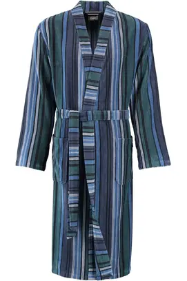 Cawö Heren Kimono Badjas extra licht 2509 - Aqua  48