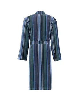 Cawö Heren Kimono Badjas extra licht 2509 - Aqua  48