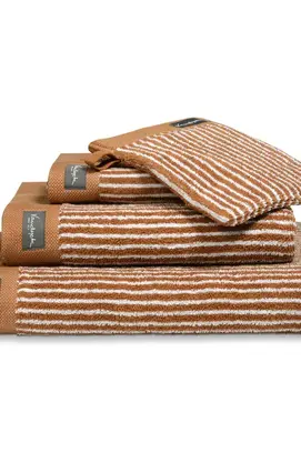 Vandyck Home Petit Ligne Cognac Handdoek 60x110
