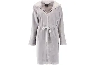 Cawö Ladies Short Hooded Bathrobe 822 - Graphit 36/38