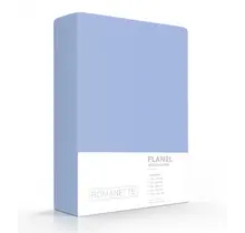 Drap-housse en flanelle Romanette Bleu clair 140x200