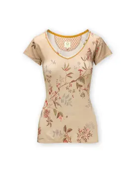 Pip Studio Toy Short Sleeve Top Amor de Dios Sand XL