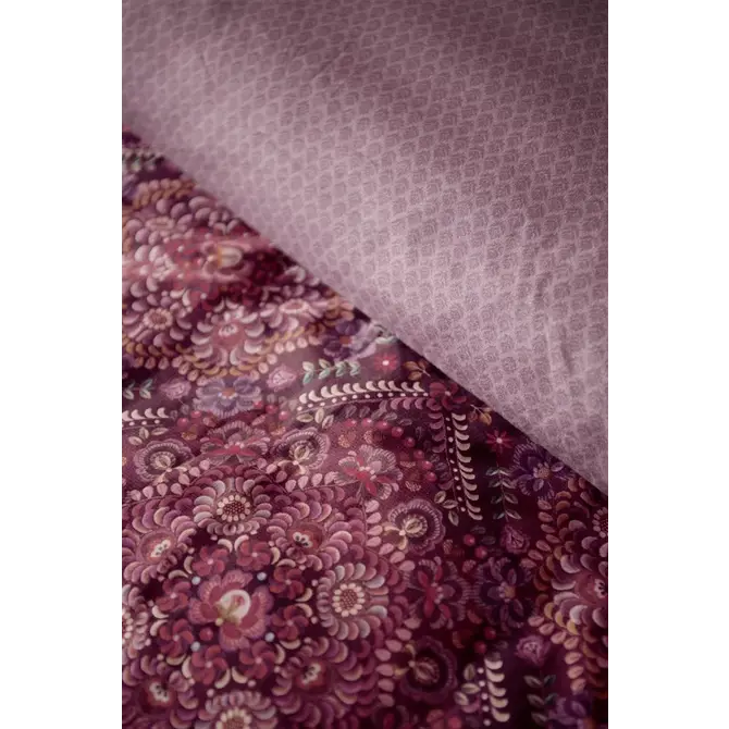 Pip Studio Il Mosaico Dekbedovertrek  Donkerrood 260x200/220 cm