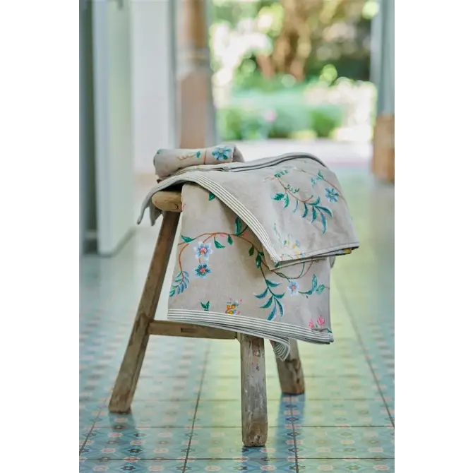 Pip Studio Les Fleurs Serviette de bain - Kaki 70 x 140 cm