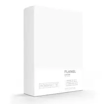 Romanette flanel laken wit 180x290
